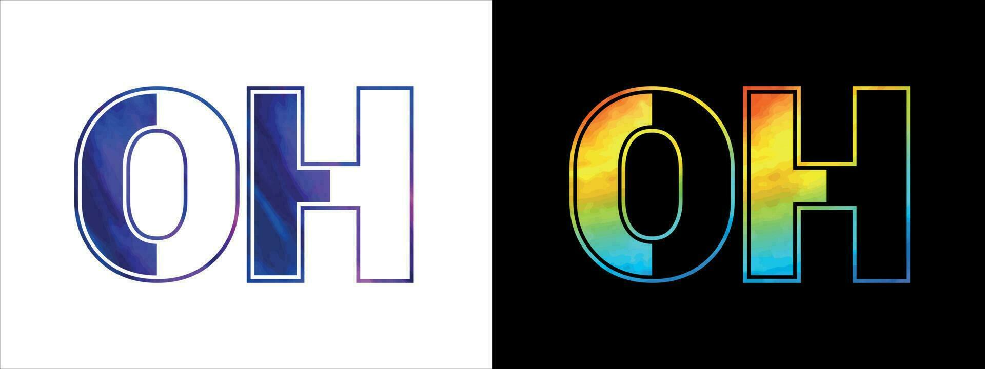 einzigartig Oh Brief Logo Symbol Vektor Vorlage. Prämie stilvoll Alphabet Logo Design zum korporativ Geschäft