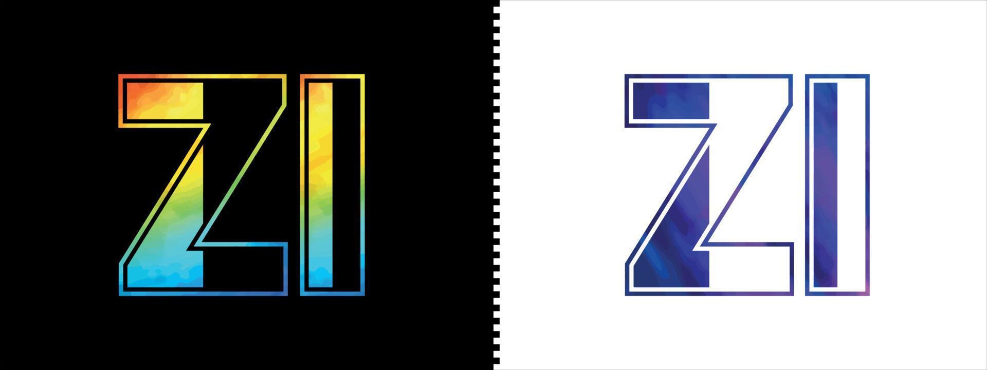 första brev zi logotyp ikon vektor design mall. premie lyxig logotyp för företags- företag identitet
