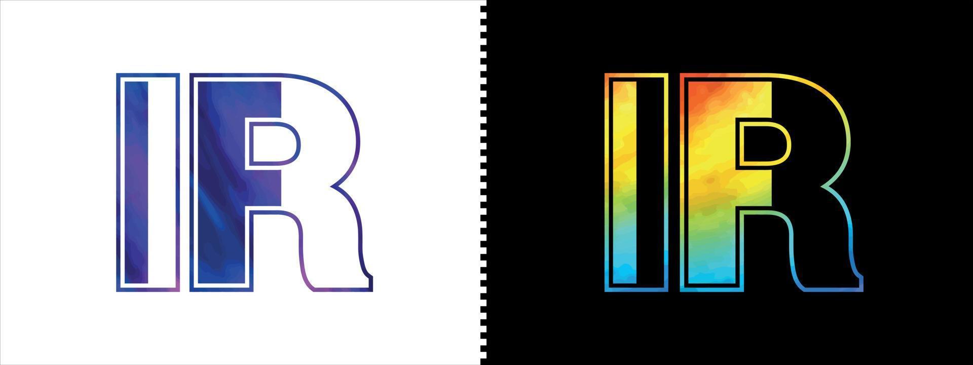 unik ir brev logotyp ikon vektor mall. premie eleganta alfabet logotyp design för företags- företag
