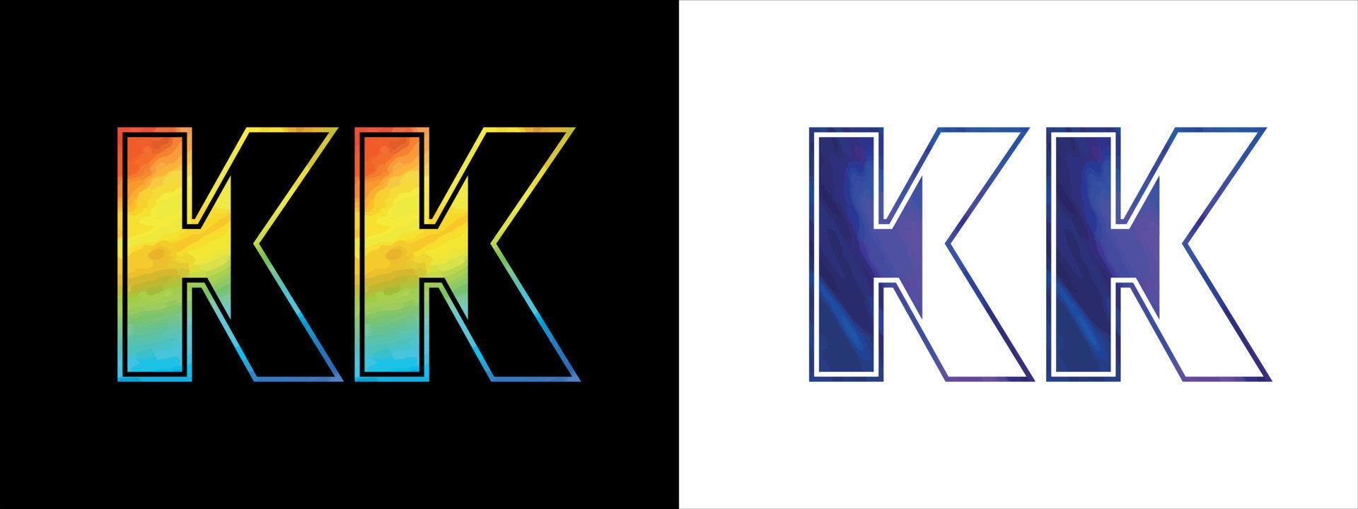 unik kk brev logotyp ikon vektor mall. premie eleganta alfabet logotyp design för företags- företag