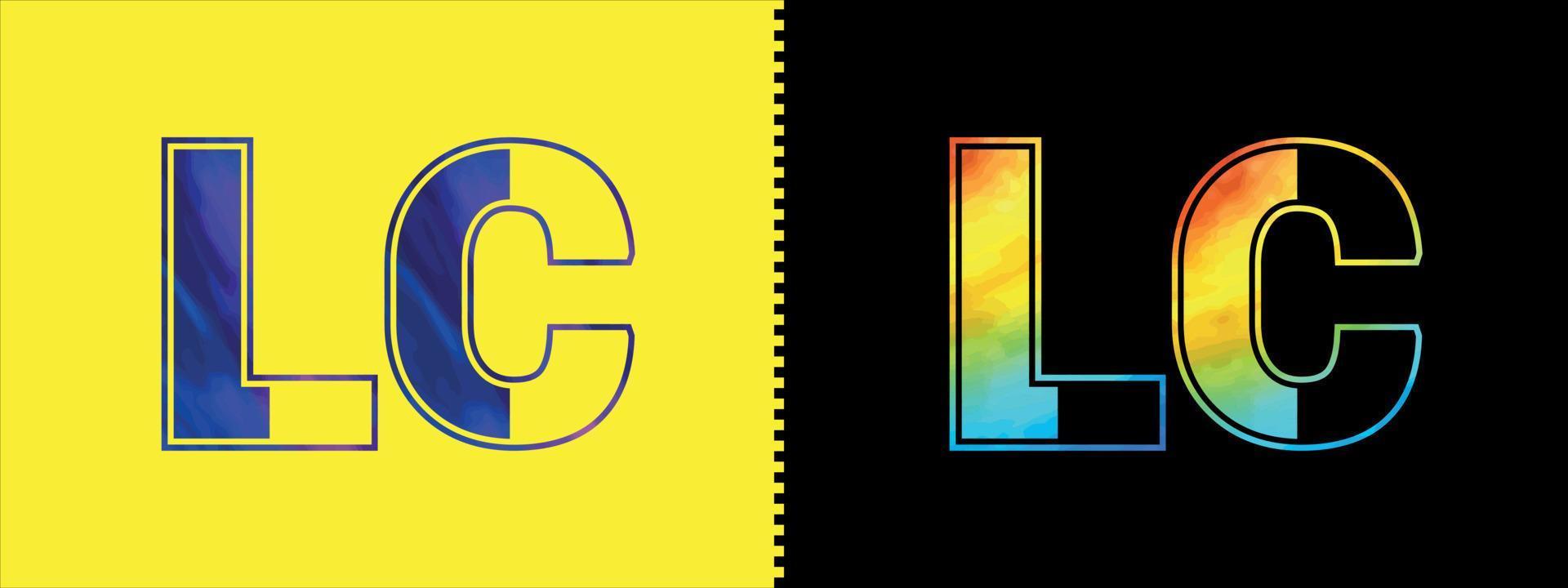 brev lc logotyp design vektor mall. kreativ modern lyxig logotyp för företags- företag identitet
