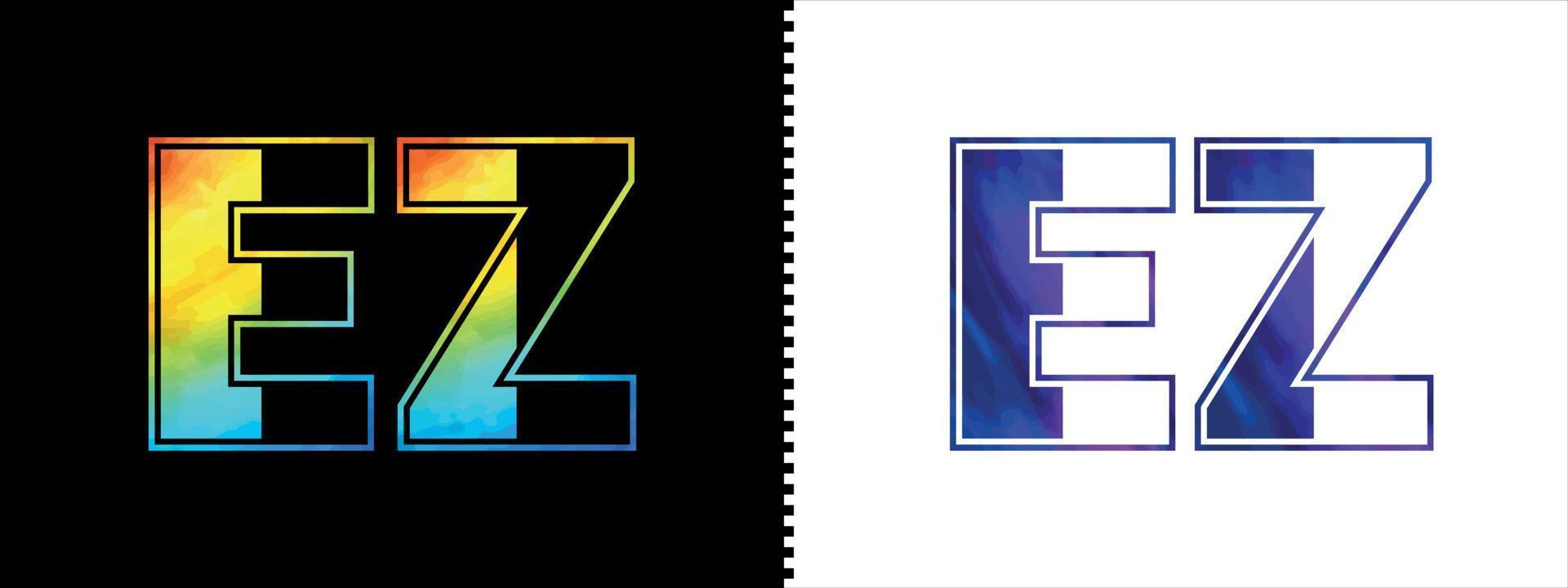 einzigartig ez Brief Logo Symbol Vektor Vorlage. Prämie stilvoll Alphabet Logo Design zum korporativ Geschäft