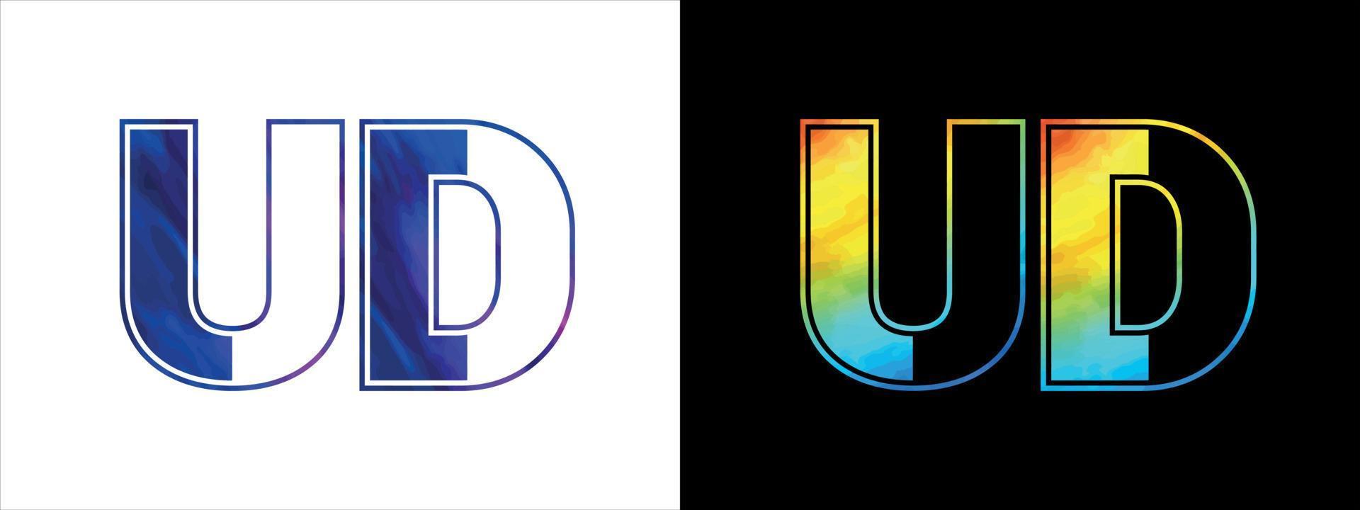 einzigartig ud Brief Logo Symbol Vektor Vorlage. Prämie stilvoll Alphabet Logo Design zum korporativ Geschäft