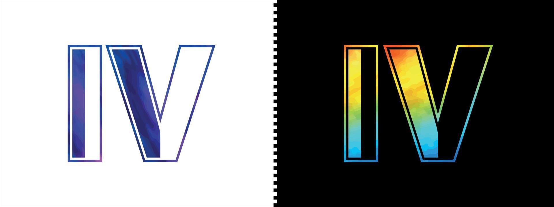 Initiale Brief iv Logo Symbol Vektor Design Vorlage. Prämie luxuriös Logo zum korporativ Geschäft Identität