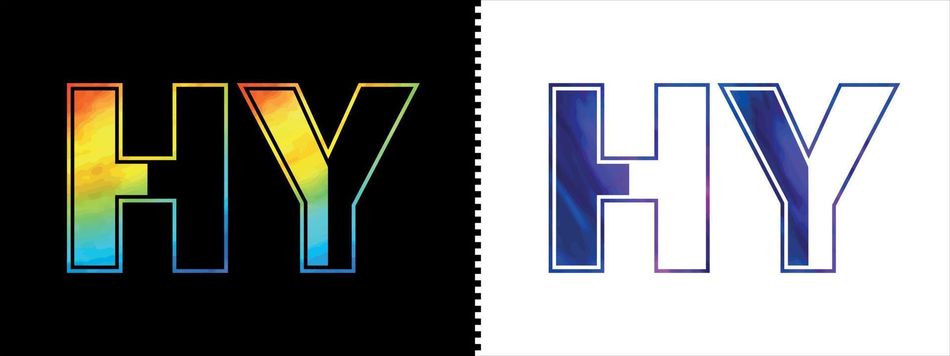 Brief hy Logo Design Vektor Vorlage. kreativ modern luxuriös Logo zum korporativ Geschäft Identität