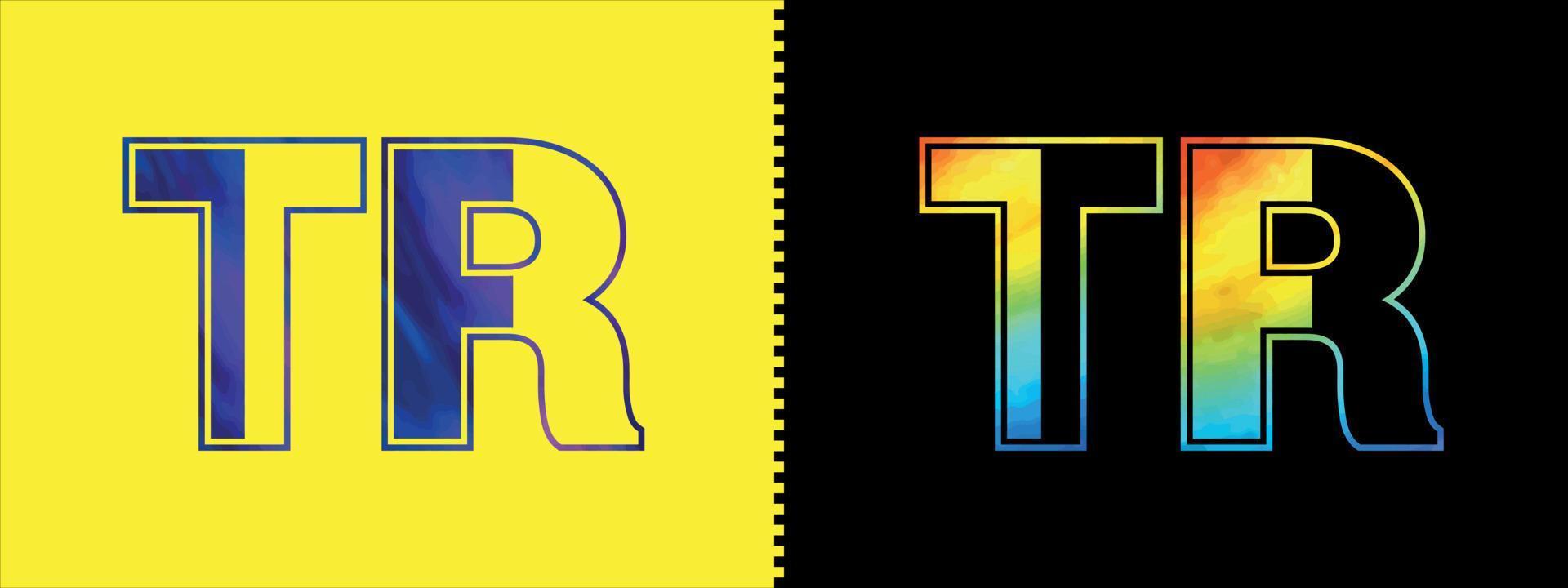 Brief tr Logo Design Vektor Vorlage. kreativ modern luxuriös Logo zum korporativ Geschäft Identität