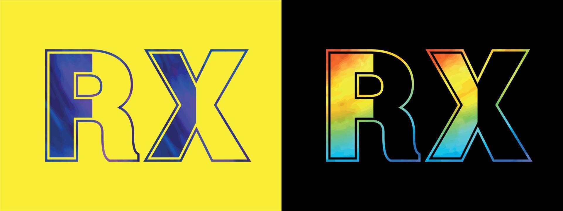 brev rx logotyp design vektor mall. kreativ modern lyxig logotyp för företags- företag identitet