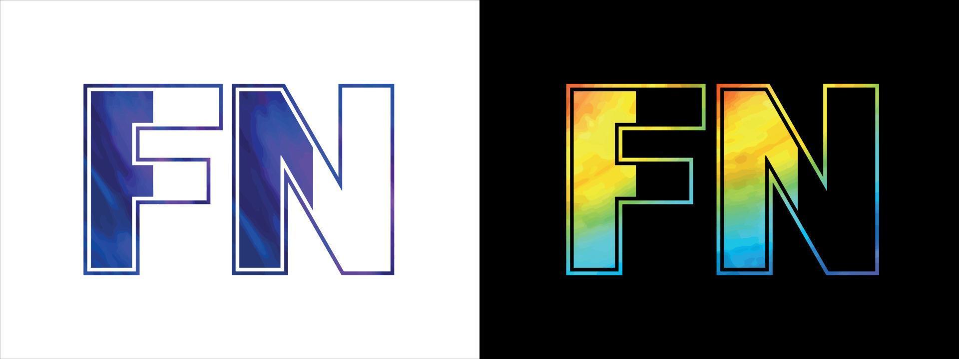 brev fn logotyp design vektor mall. kreativ modern lyxig logotyp för företags- företag identitet