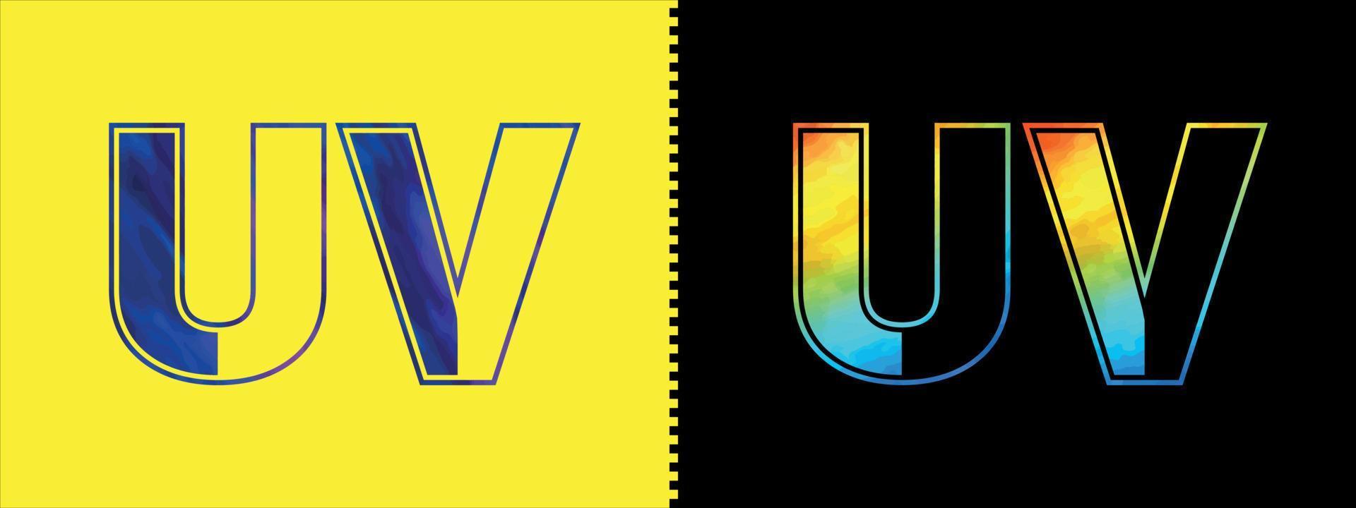 brev uv logotyp design vektor mall. kreativ modern lyxig logotyp för företags- företag identitet