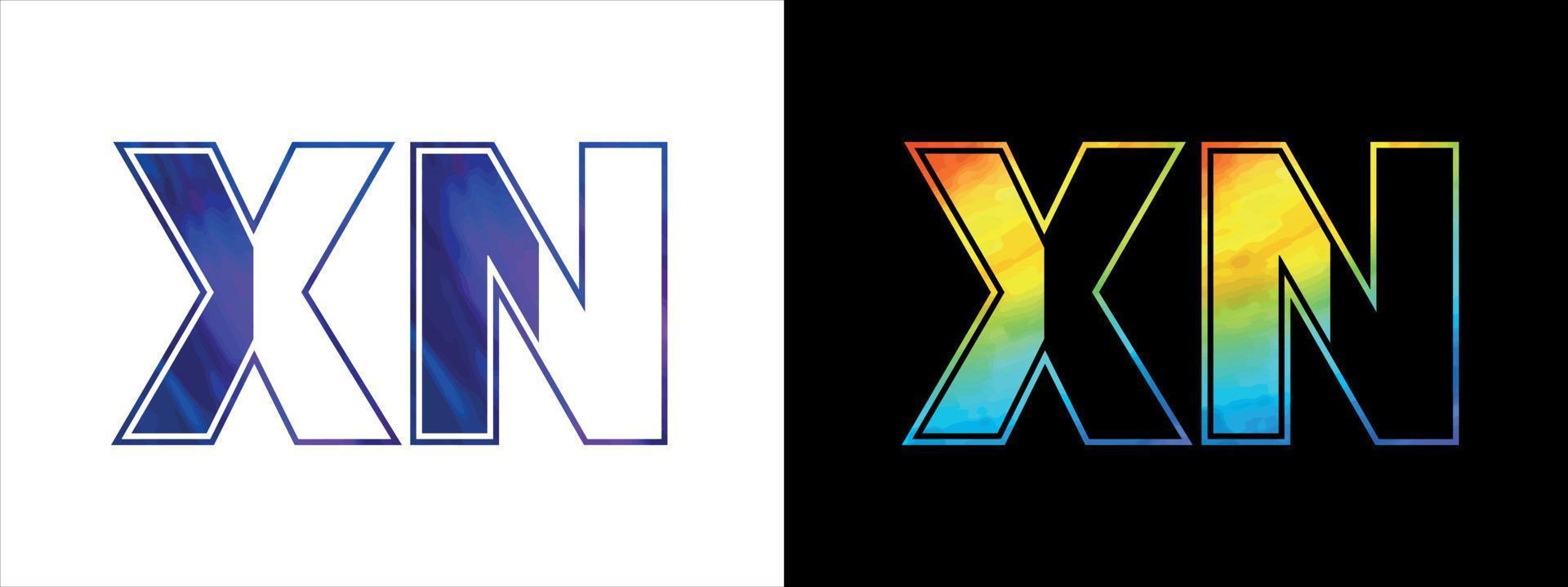 brev xn logotyp design vektor mall. kreativ modern lyxig logotyp för företags- företag identitet