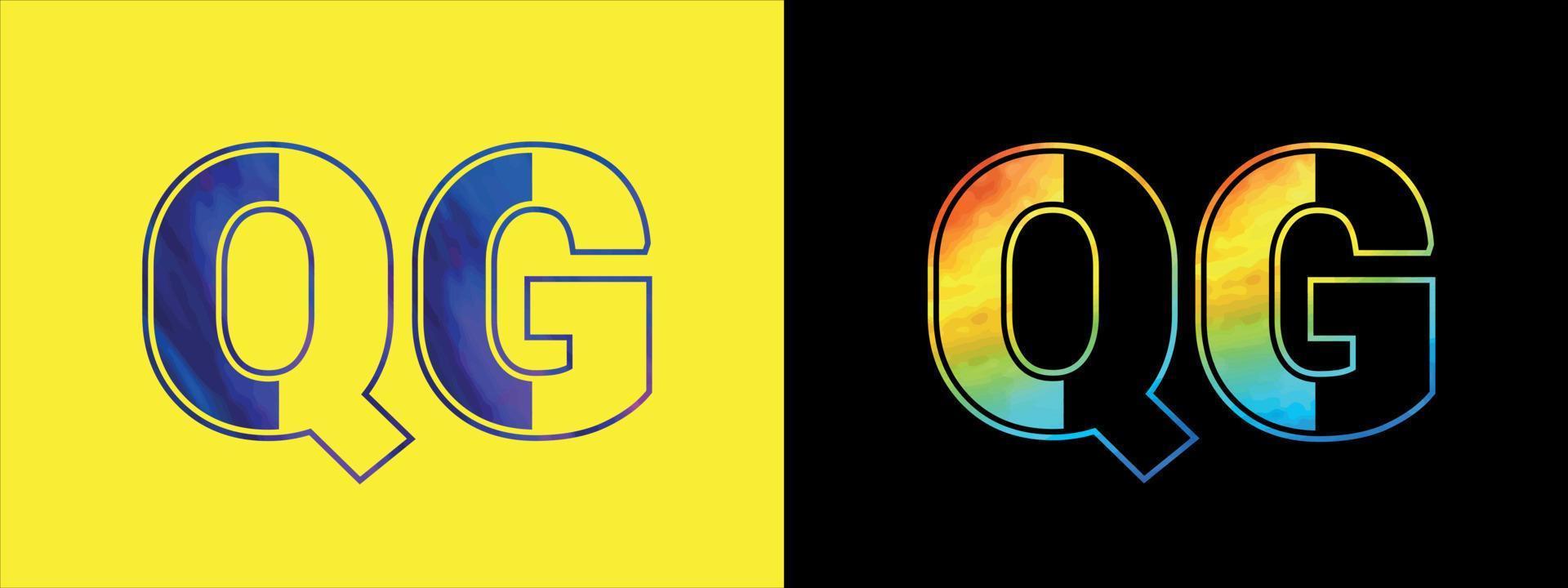 brev qg logotyp design vektor mall. kreativ modern lyxig logotyp för företags- företag identitet