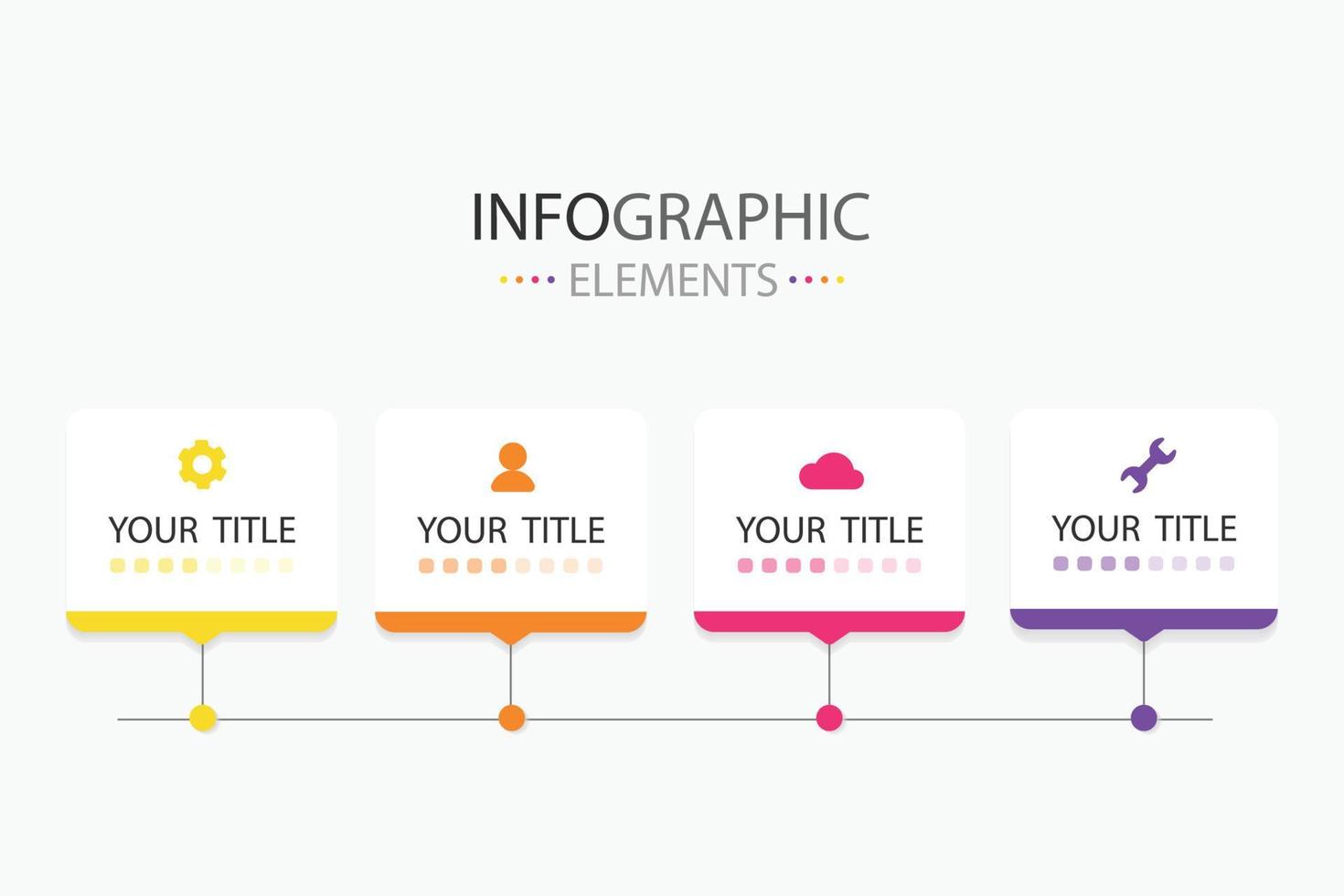 vektor illustration infographic design mall med ikoner och 4 alternativ eller steg. vara Begagnade för presentationer eller info Graf.