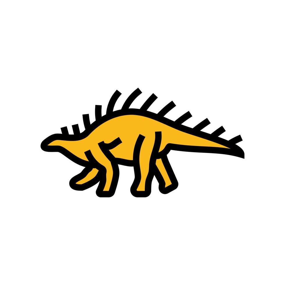Kentrosaurus Dinosaurier Tier Farbe Symbol Vektor Illustration
