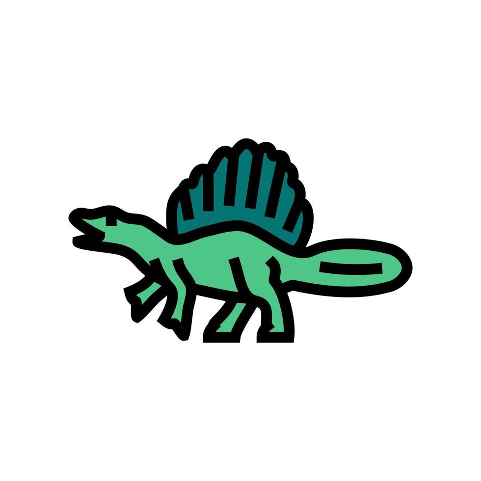 Spinosaurus Dinosaurier Tier Farbe Symbol Vektor Illustration