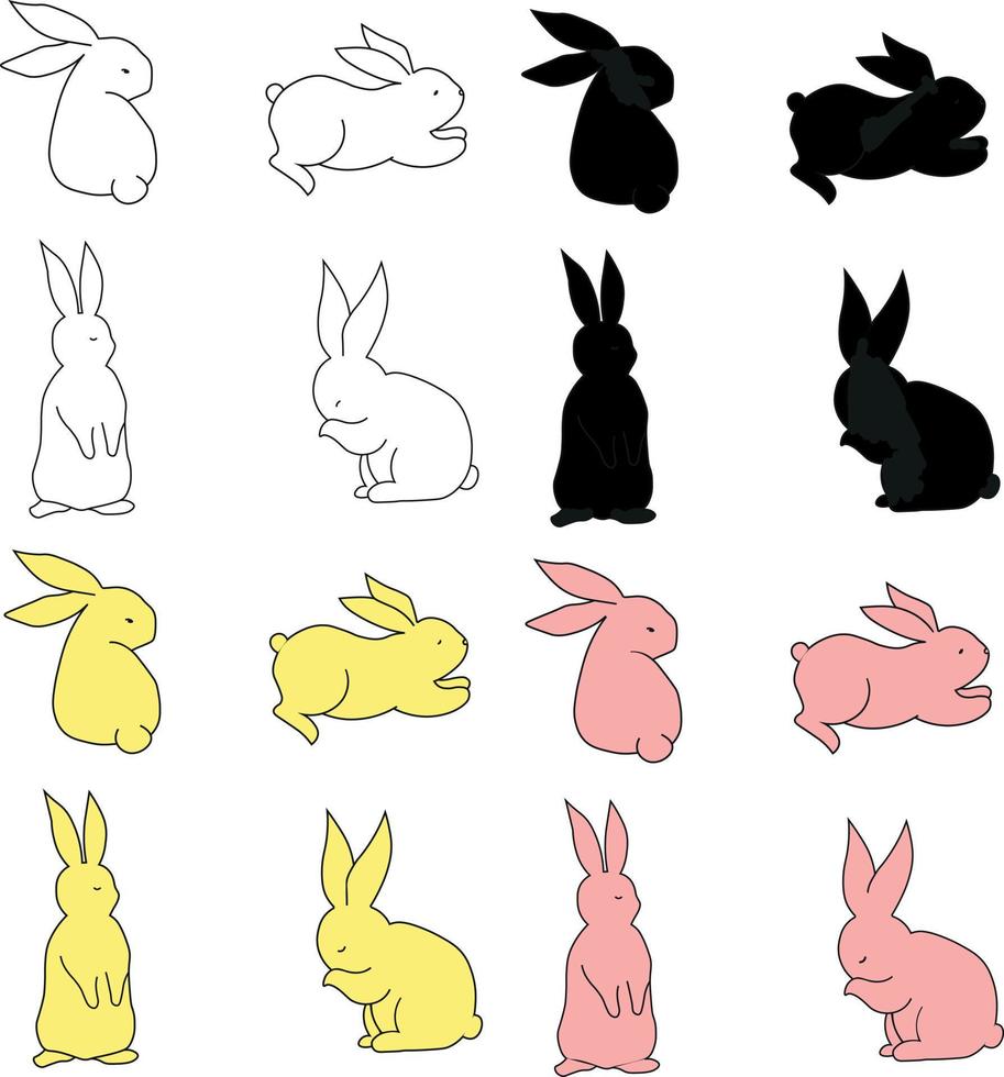 intressant baner med en hare. modern baner med en hare. hare. intressant kaniner vår baner. vektor