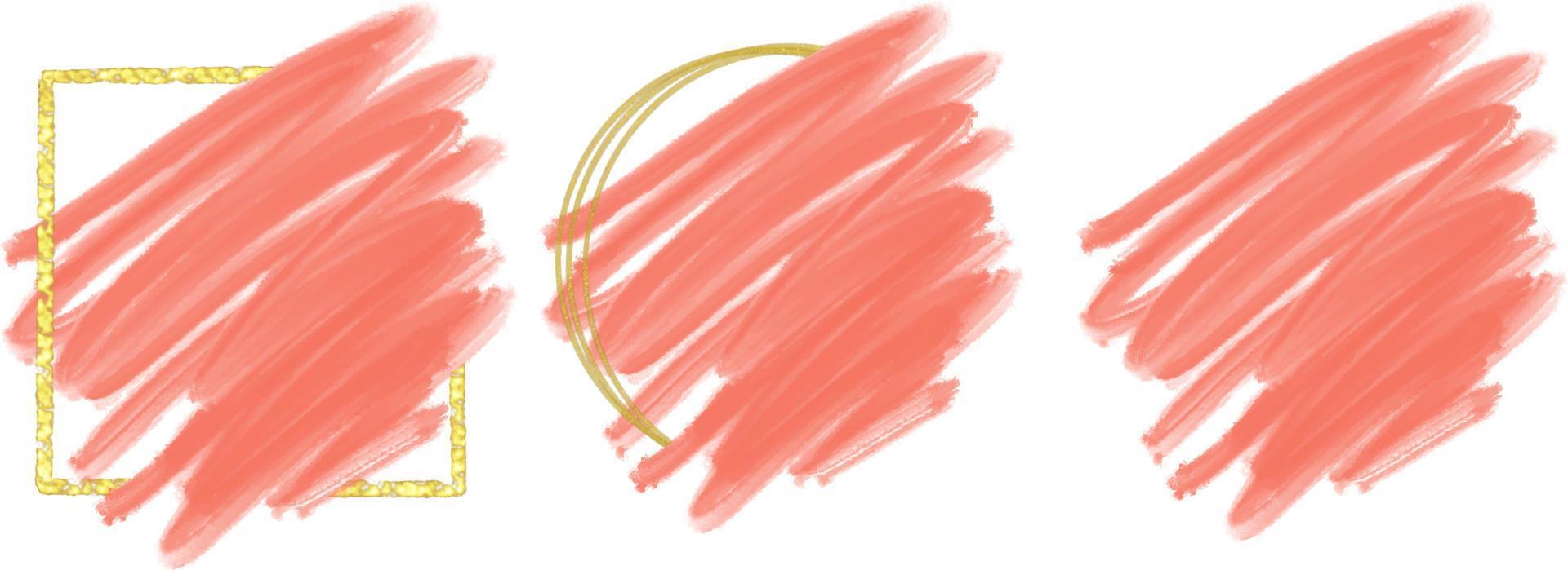 abstrakt vattenfärg stänk måla färga bakgrund vektor cirkel med gyllene ram, bröllop inbjudan mall