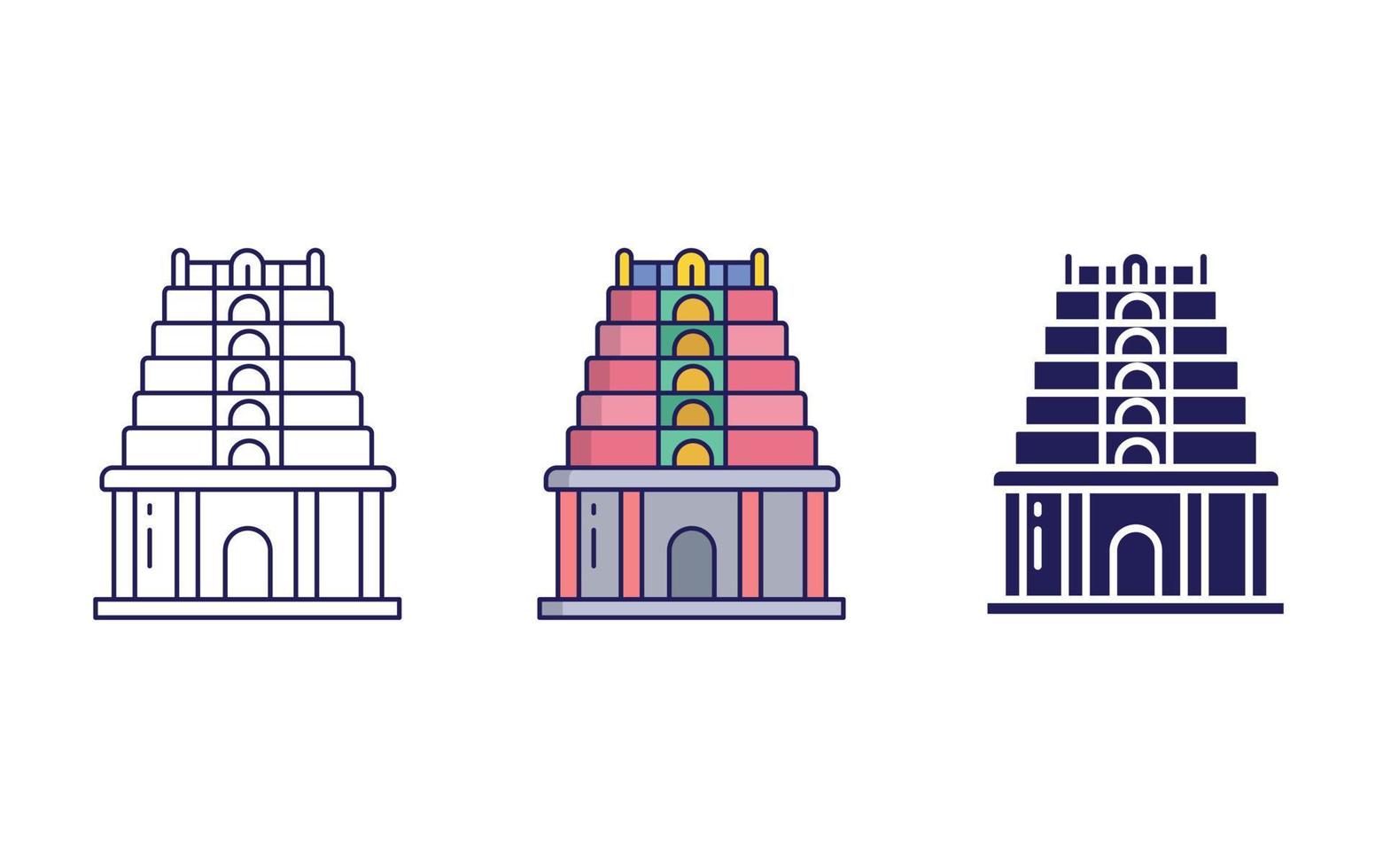 indisch Tempel Vektor Symbol