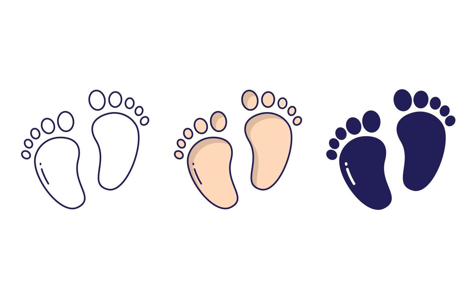 bebis fötter vektor ikon