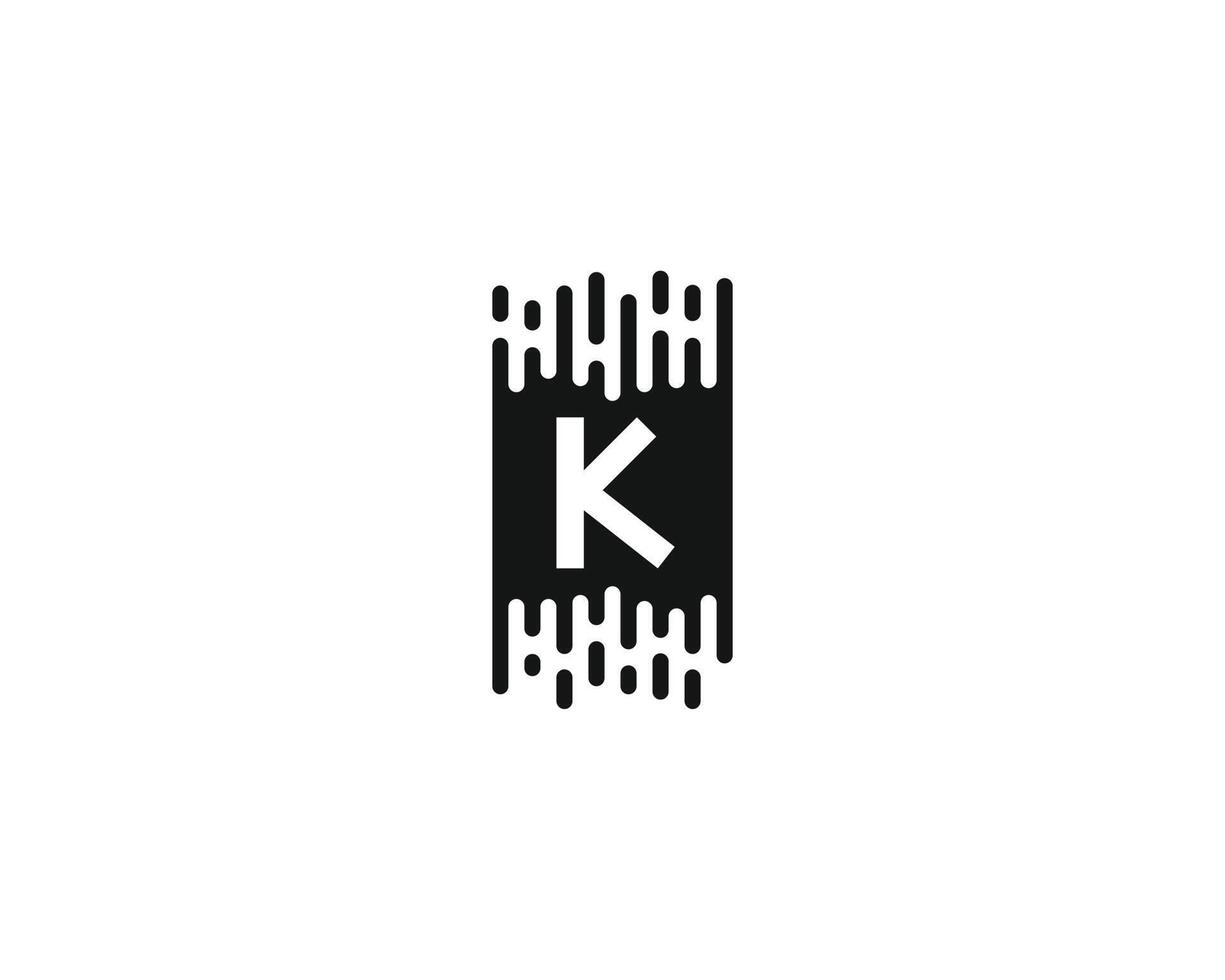 kreativ brev k logotyp design vektor mall