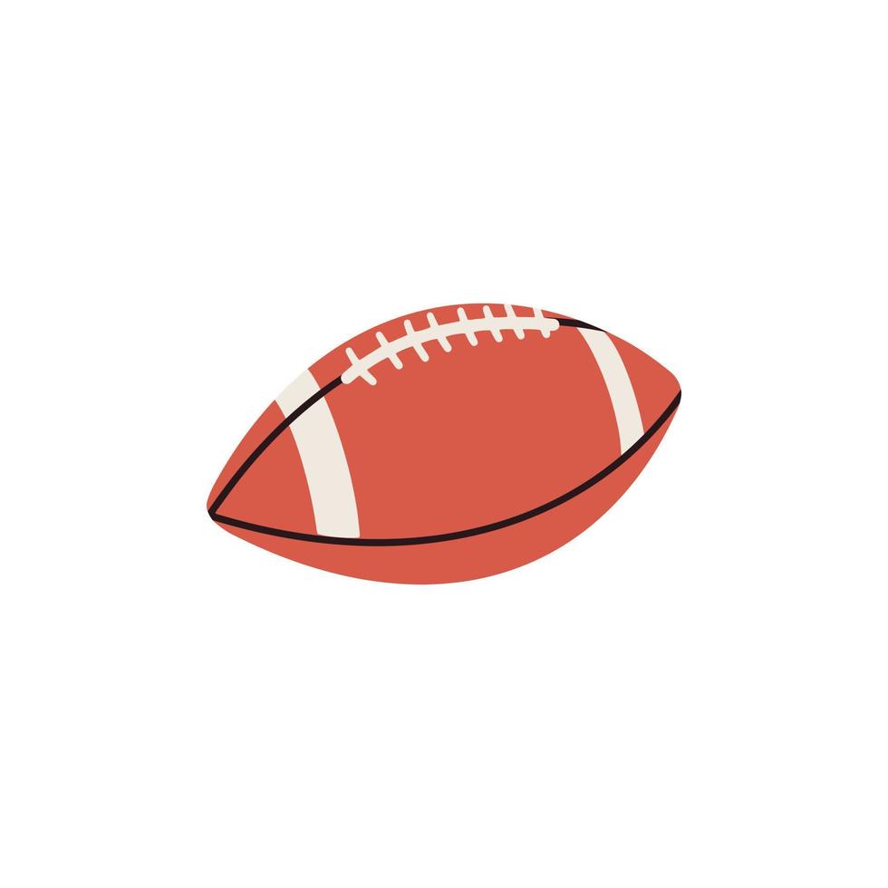 rugby boll hand dragen ikon. sporter Utrustning vektor symbol isolerat på vit bakgrund.