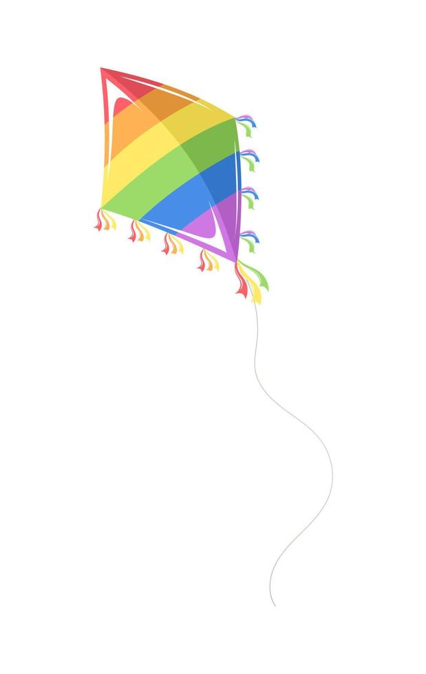 Regenbogen Drachen Vektor Illustration. Stolz Monat Flagge Symbol Grafik Element.
