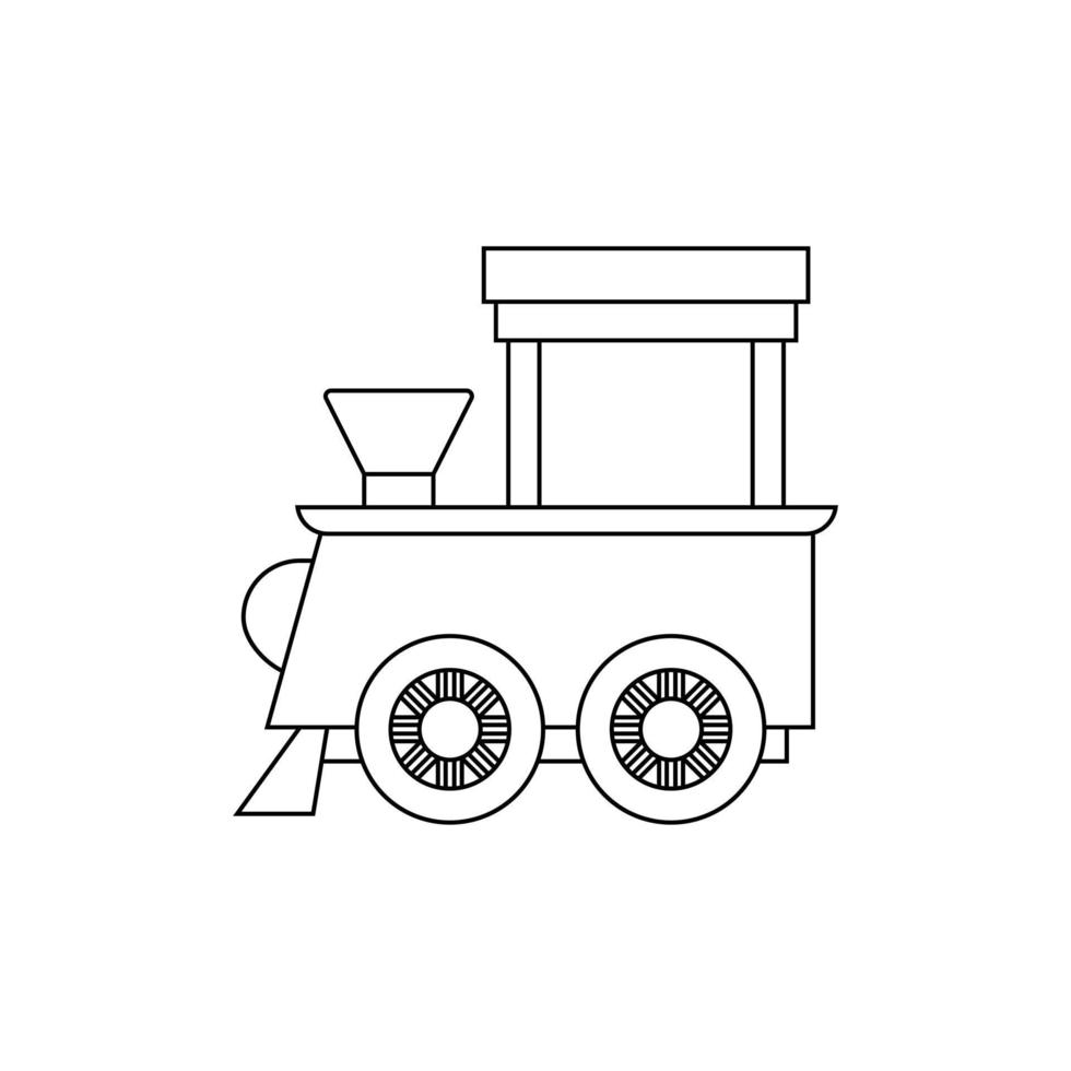 Kinder Zug Symbol Vektor. Öffentlichkeit Transport Illustration unterzeichnen. Eisenbahn Symbol. vektor