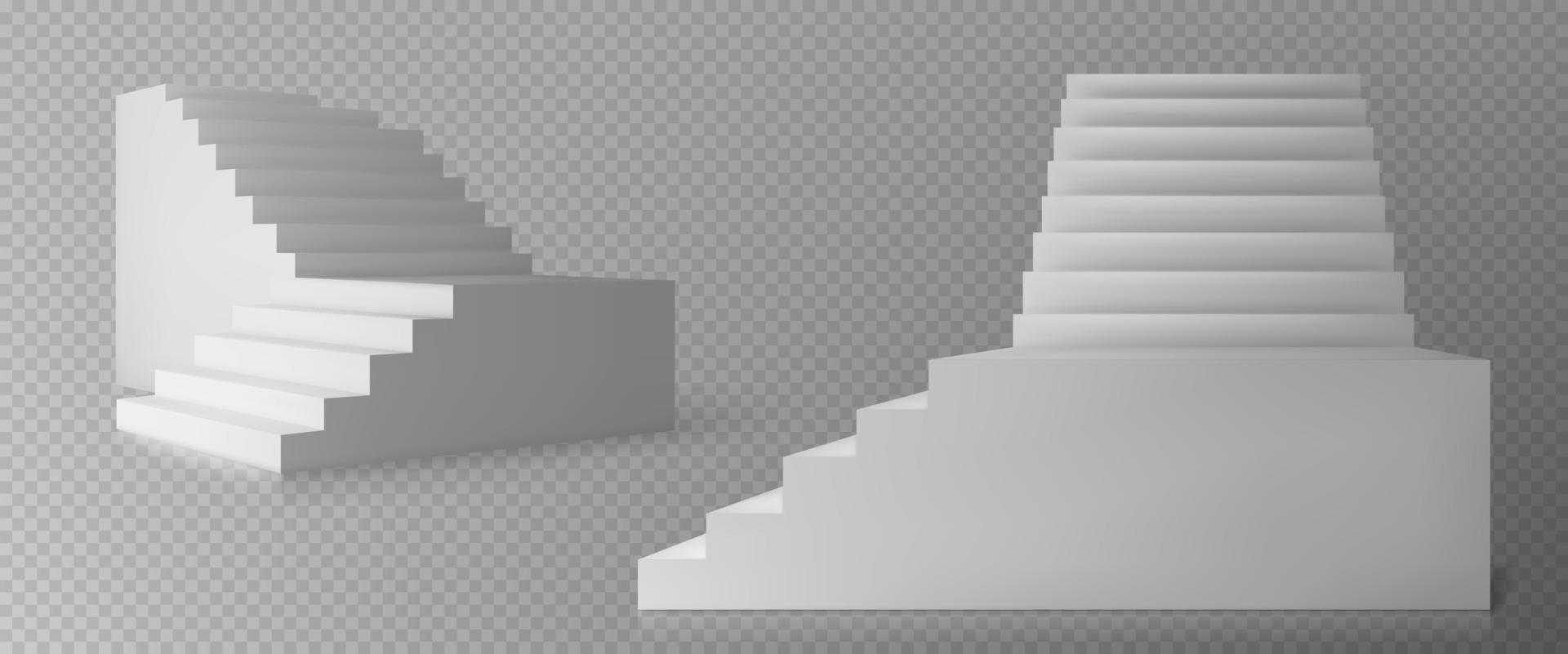 vit isolerat 3d vektor trappa Nej bakgrund