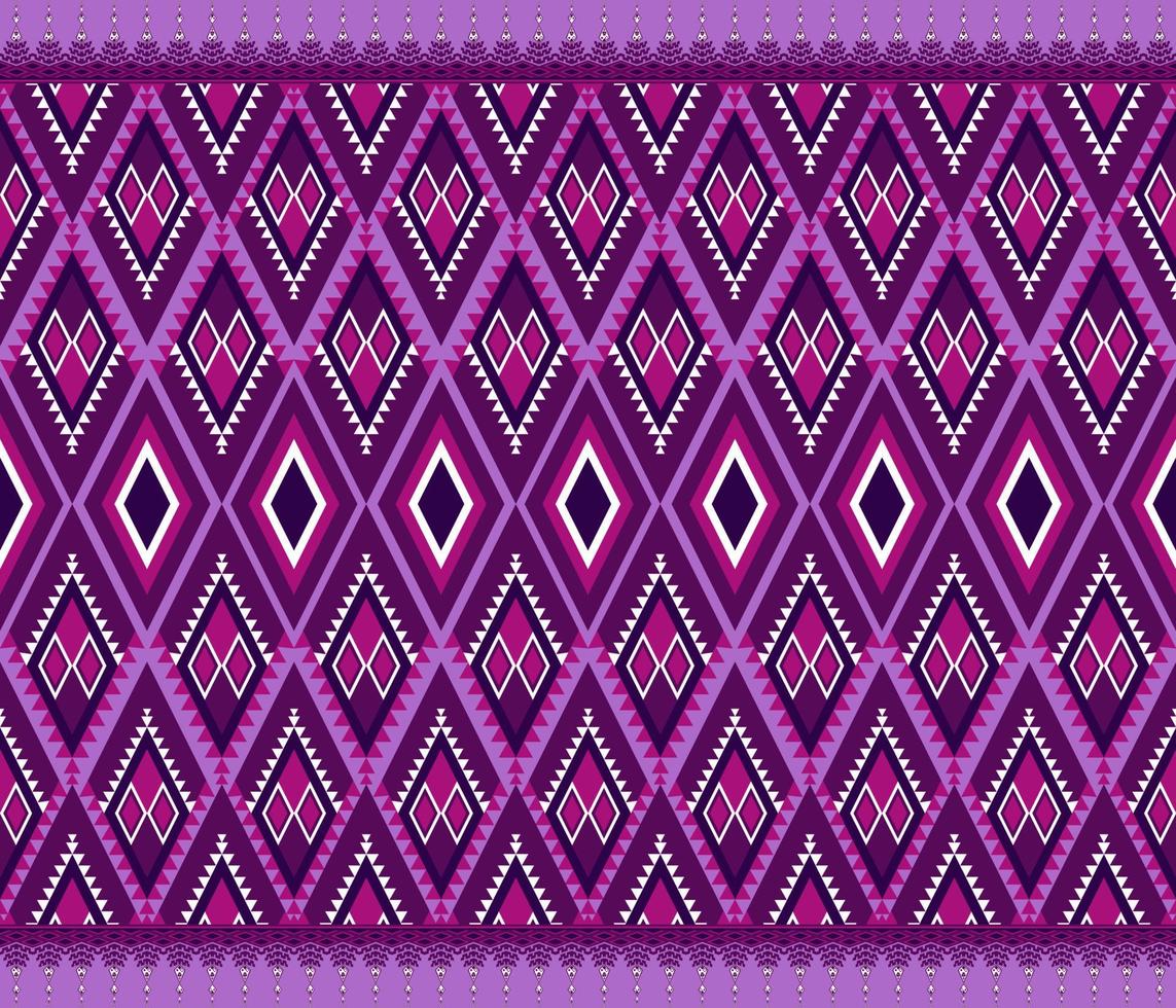 färgrik etnisk folk geometrisk sömlös mönster lila i vektor illustration design för tyg, matta, matta, scarf, omslag papper, bricka och Mer