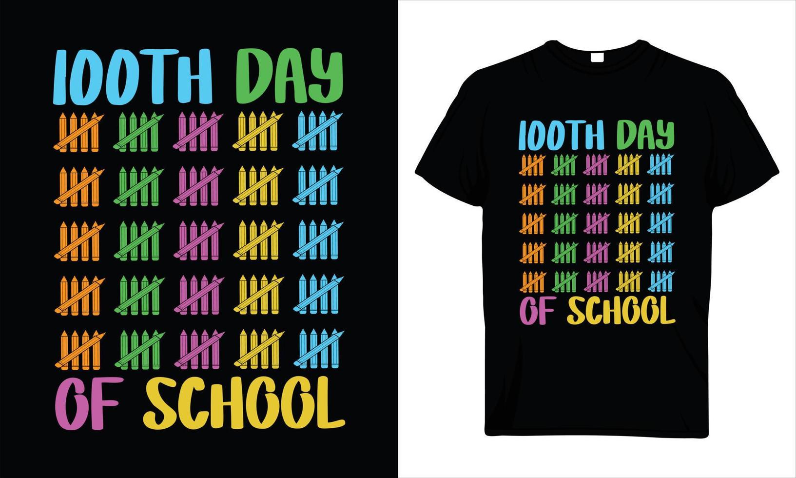 100 Tage von Schule Zitat zum t Hemd Design, Poster, Banner, Aufkleber und Gruß Karte. vektor