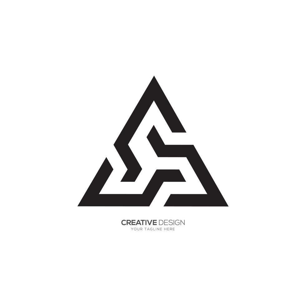 Brief c s v modern einzigartig gestalten Dreieck Monogramm Logo vektor