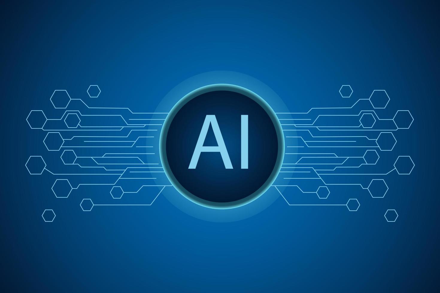 utveckling av teknik för digital data analys och maskin inlärning för de dator brain.ai symbol vektor