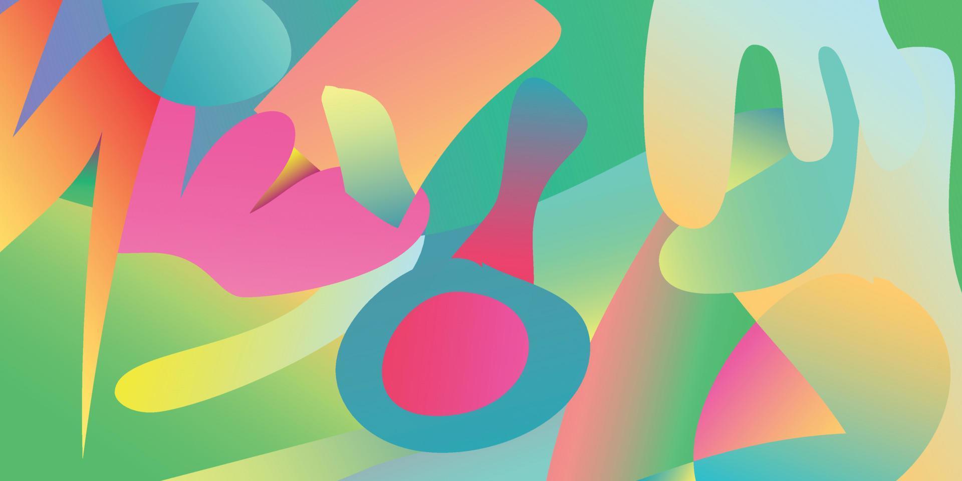 Gradient Hintergrund einstellen abstrakt Sommer- Farbe Pop vektor
