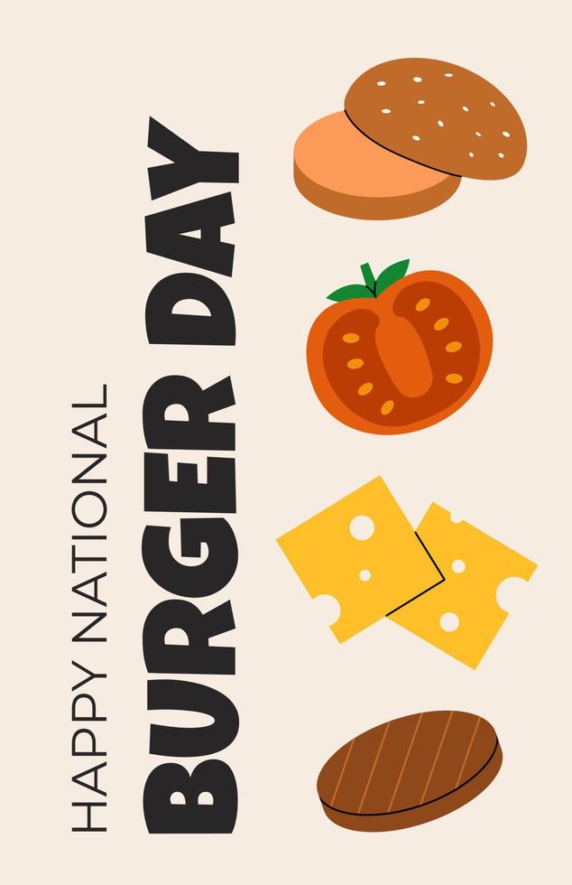 National Burger Tag Poster vektor