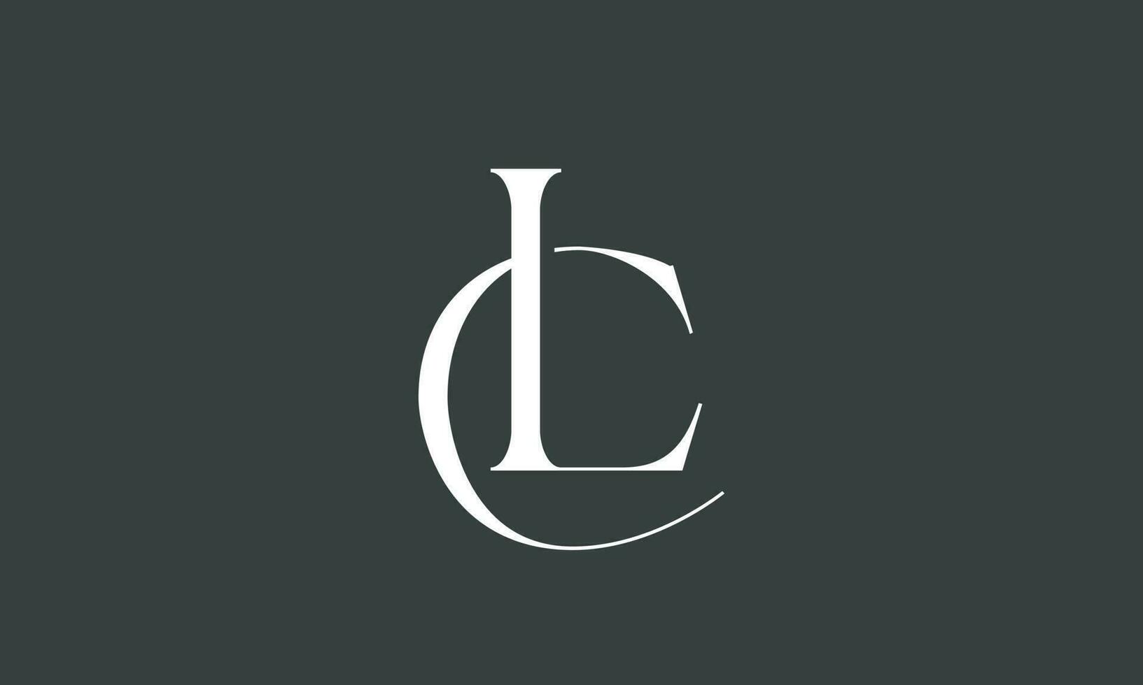 alphabet buchstaben initialen monogramm logo lc, cl, l und c vektor