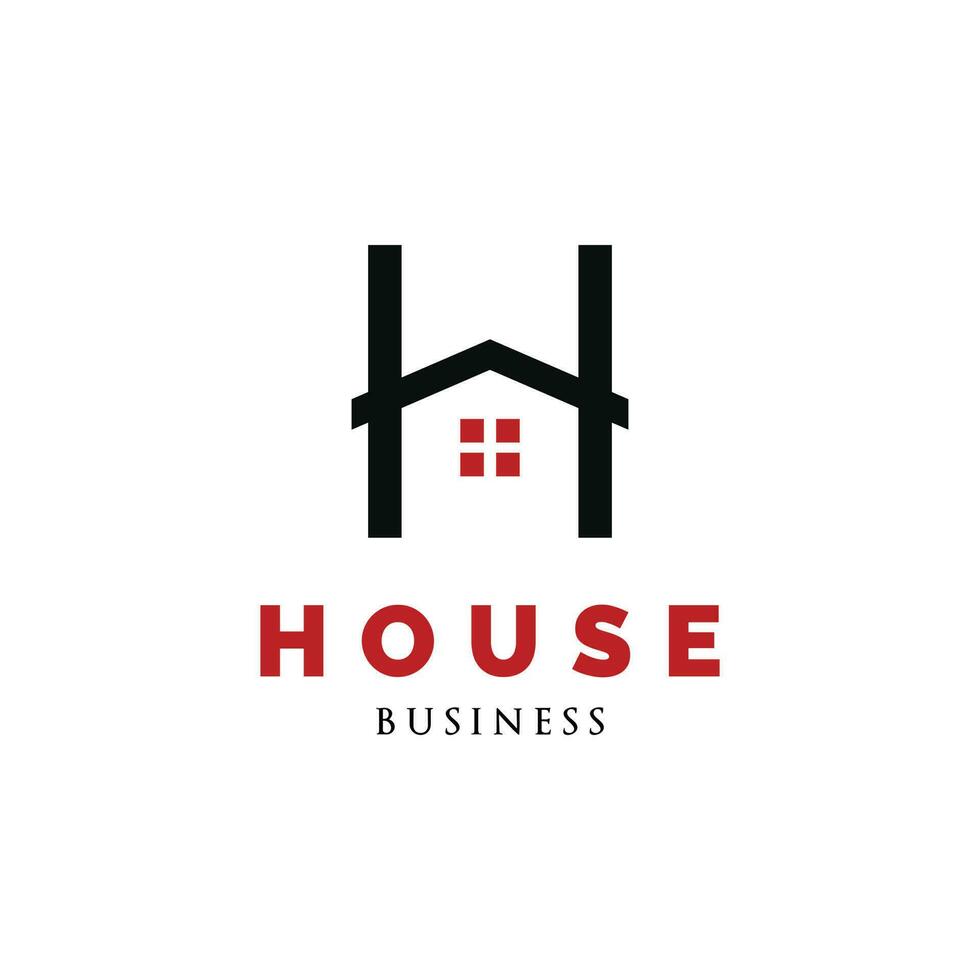 Initiale Brief h Haus Symbol Logo Design Vorlage vektor