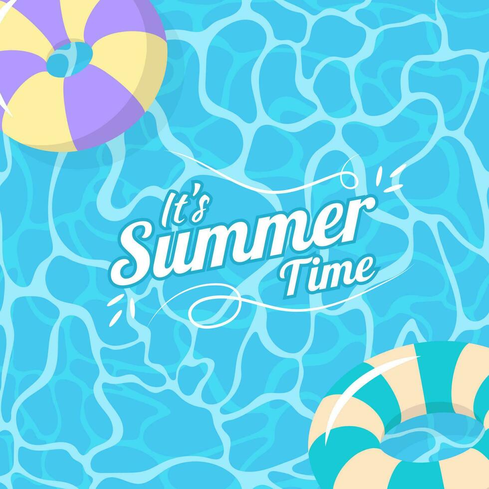 es ist Sommer- Zeit, Schwimmbad Wasser Hintergrund vektor