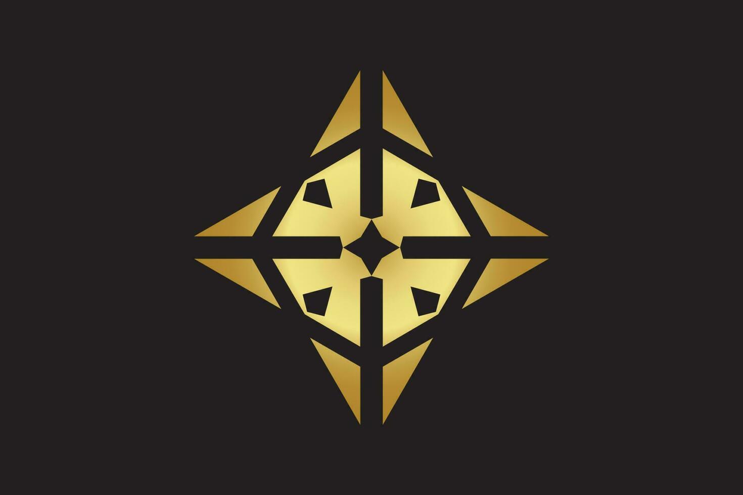 abstrakt Star Logo Symbol Design Vorlage Elemente. Star Logo Design mit Gold Farbe vektor