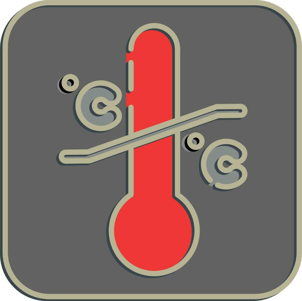 Symbol Temperatur Einschränkung. Verpackung Symbol Elemente. Symbole im geprägt Stil. gut zum Drucke, Poster, Logo, Produkt Verpackung, Zeichen, Expedition, usw. vektor