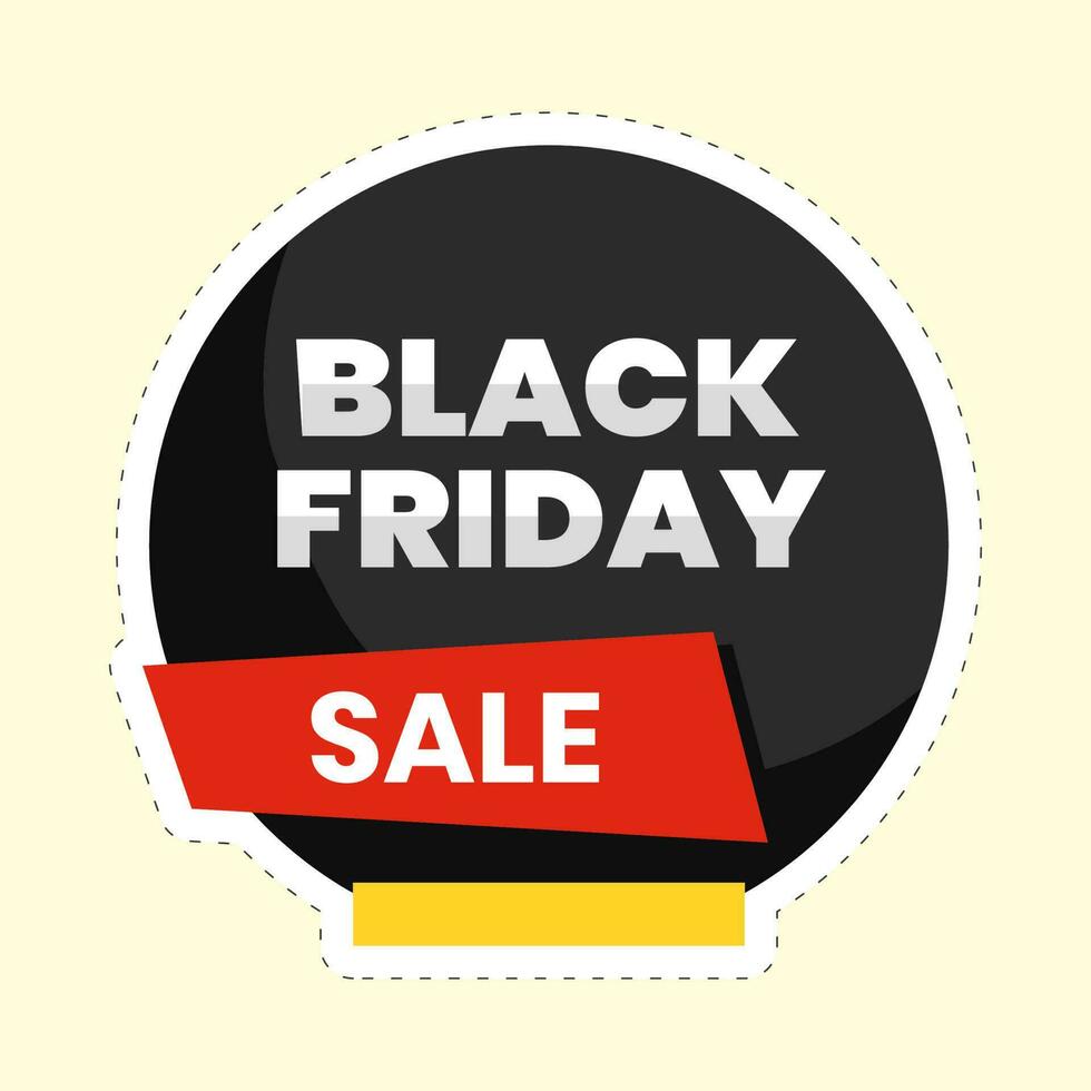 schwarz Freitag Verkauf Schriftart im schwarz und Gelb Hintergrund zum Abzeichen oder Poster Design. vektor