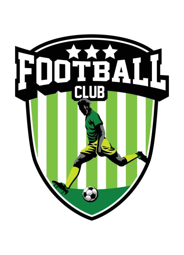 grön bricka fotboll fotboll logotyp vektor