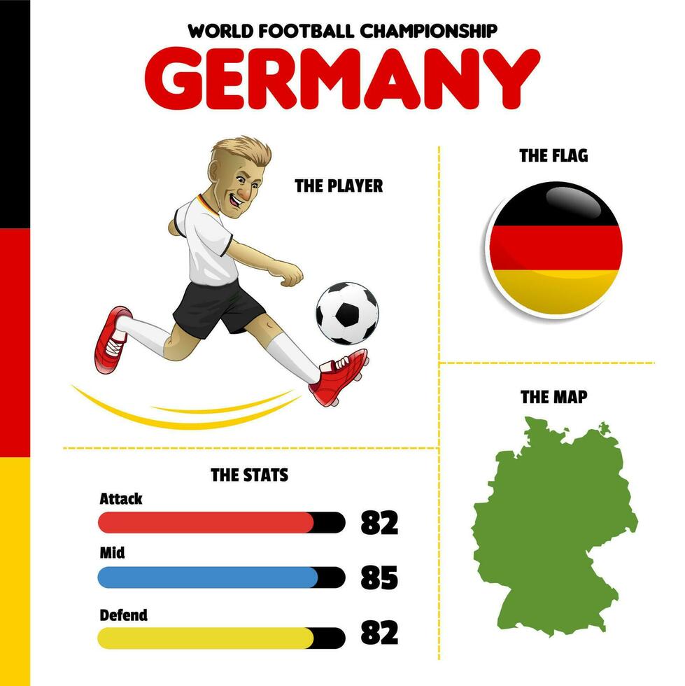 värld fotboll team av Tyskland vektor