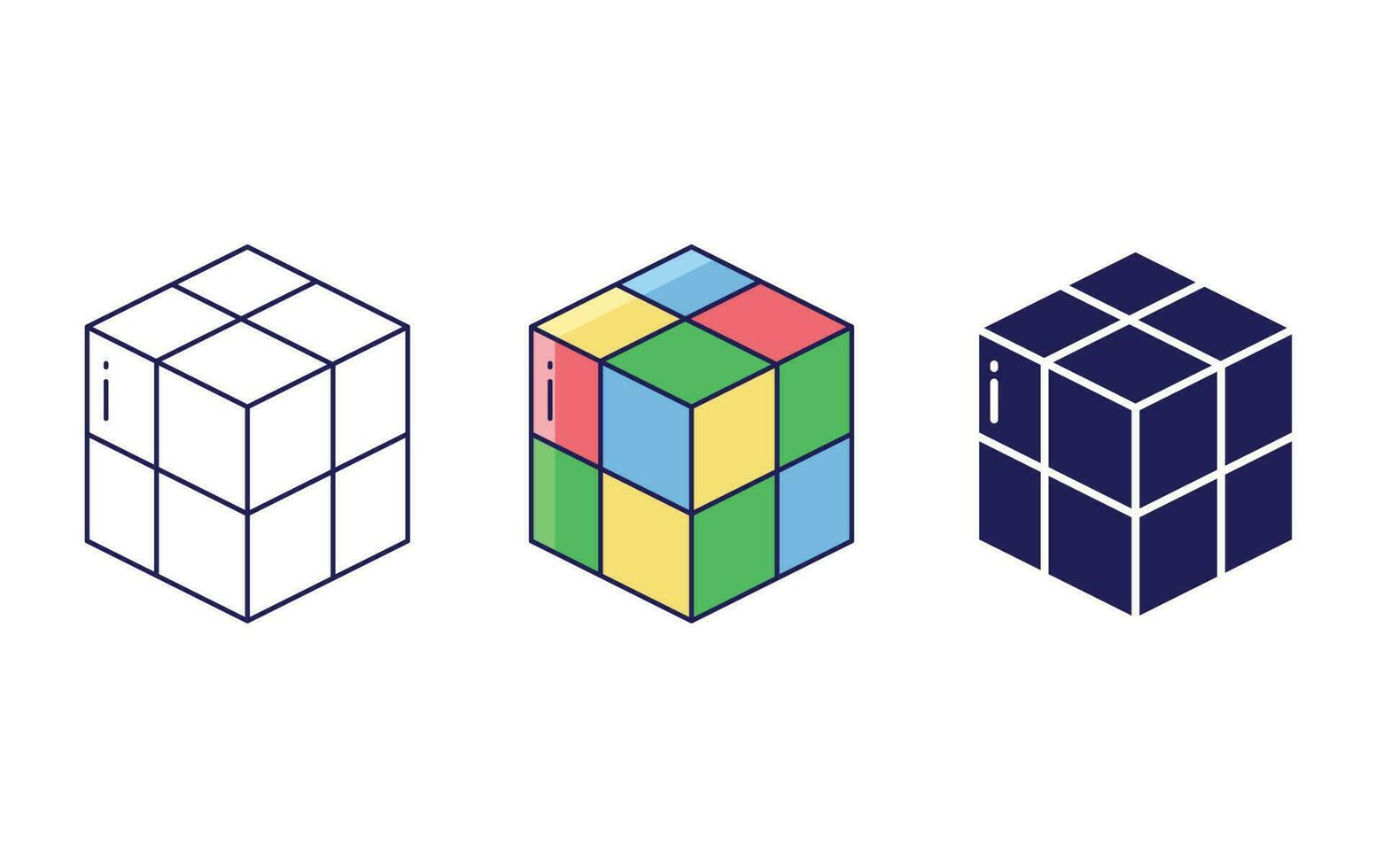 Rubik-Vektor-Symbol vektor