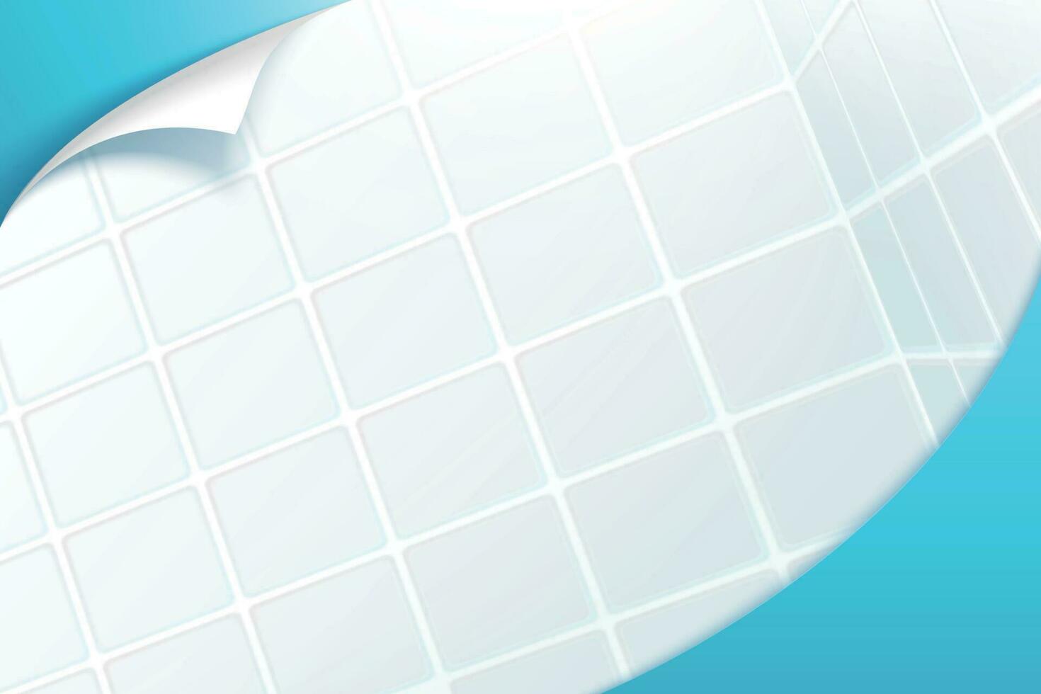 realistisch Toilette Fliese Hintergrund mit Papier locken bewirken auf Ecke, 3d Illustration vektor