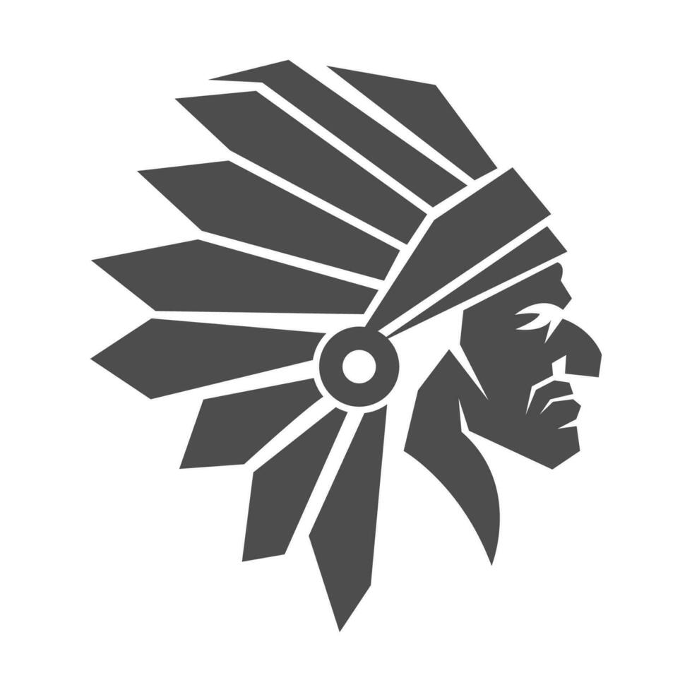 einheimisch amerikanisch Symbol Logo Design vektor