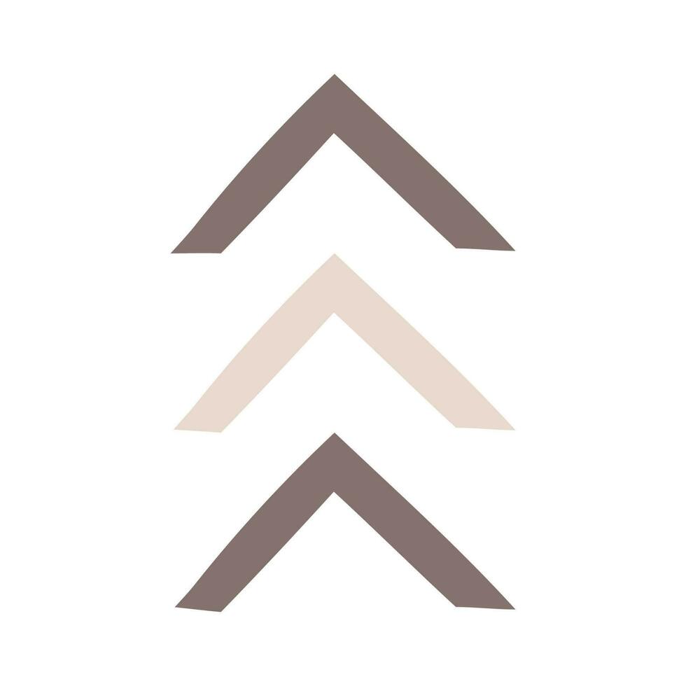 trendig abstrakt dubbel- nordic triangel i minimalistisk hand dragen stil vektor
