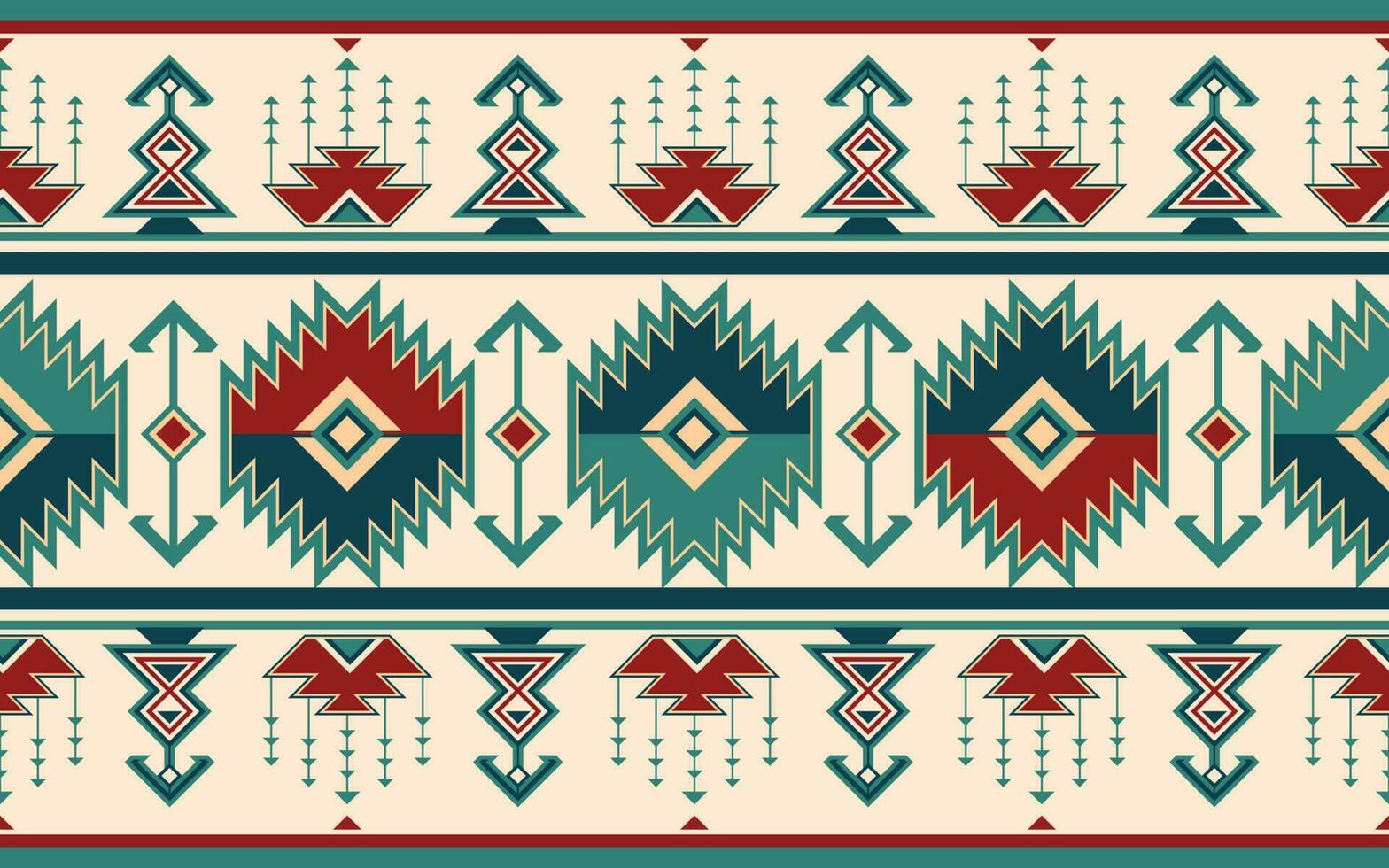 etnisk aztec abstrakt ikat konst. sömlös motiv triangel sparre mönster i stam, navajo folk broderi, och mexikansk stil. geometrisk konst prydnad print.design för matta, tapet, textil- vektor