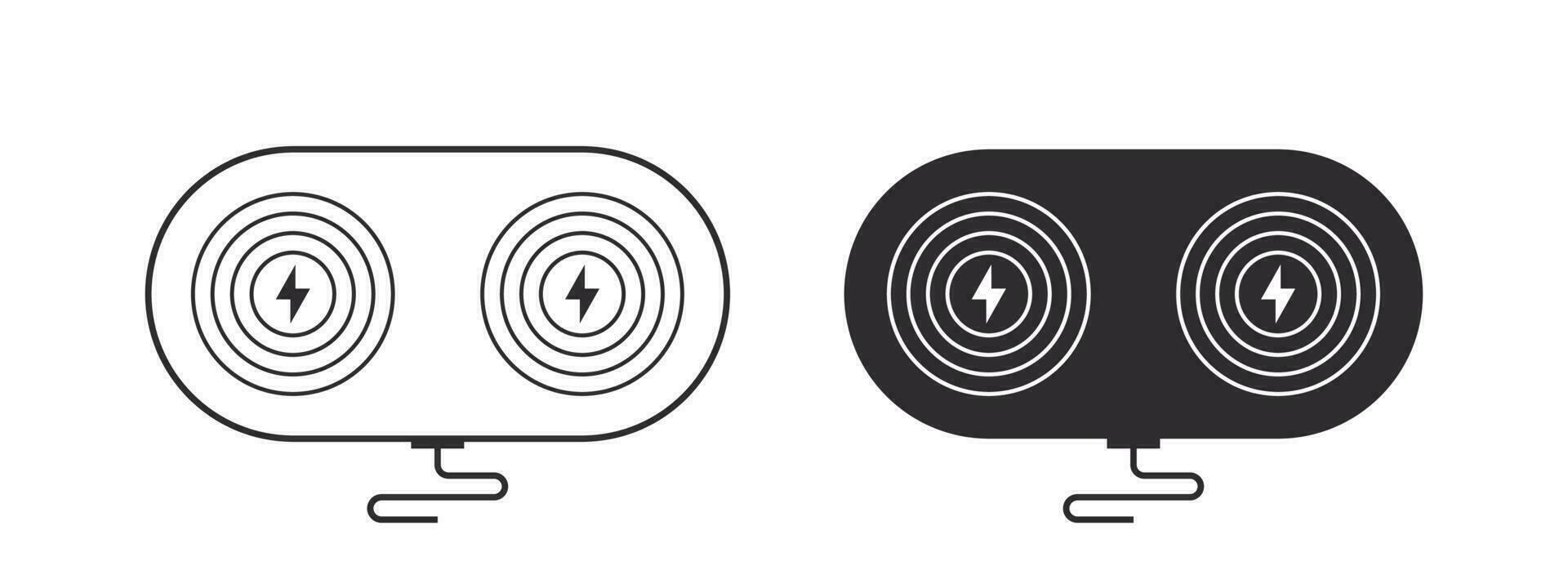 kabellos Ladegerät Konzept. Telefon aufladen einfach Illustration. magnetisch Ladegerät. Vektor skalierbar Grafik