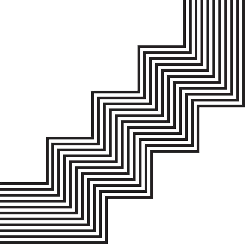schwarz Linien Schritte, isoliert Hintergrund. vektor
