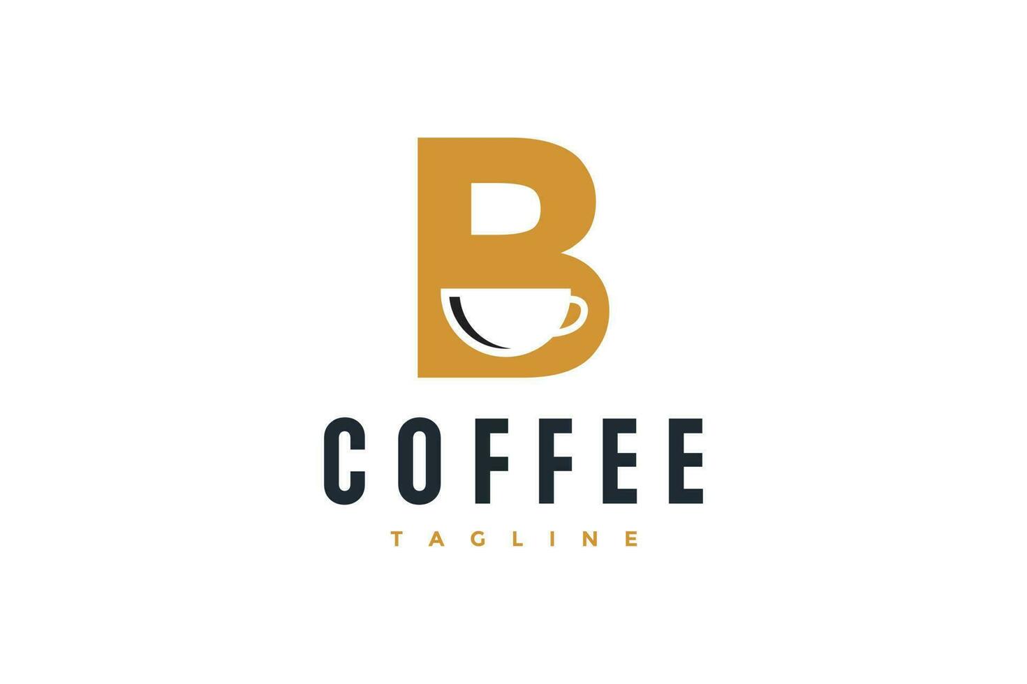 Brief b Tasse Logo vektor