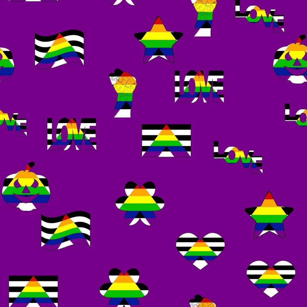 hetero allierade stolthet flagga. HBTQ gemenskap flagga vektor